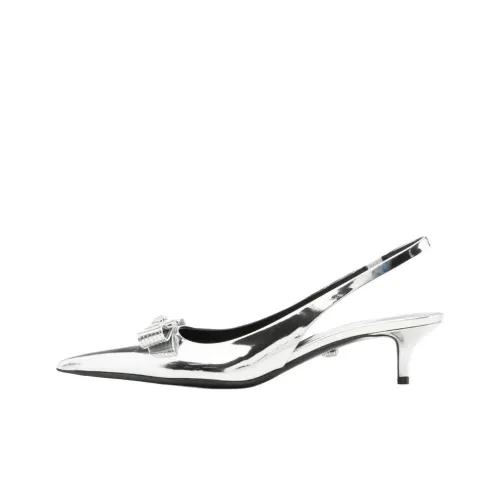 FANSIZHE Slim Heel High Heels 5cm Women's Silver