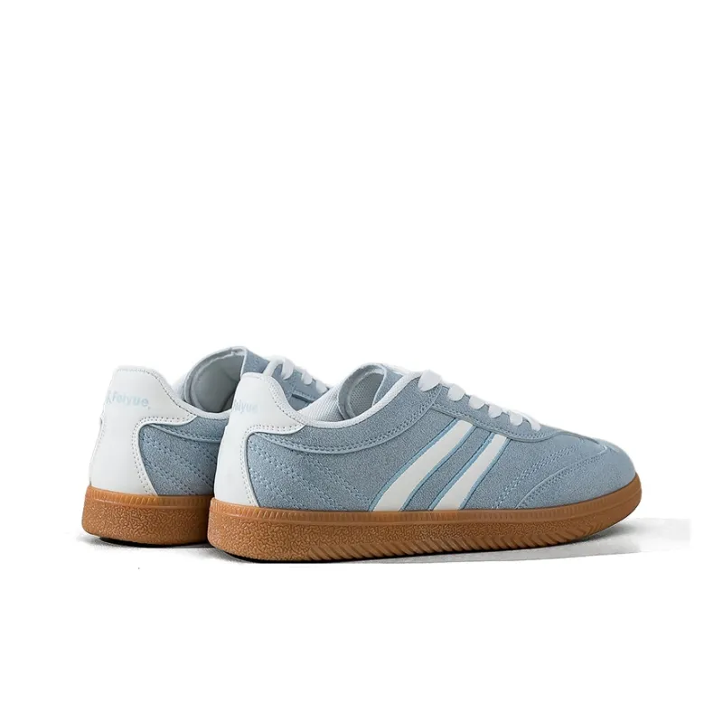Dafu Leaps Forward Wear resistant And Lightweight Low Top Skateboard Shoes Women's Light Blue-2