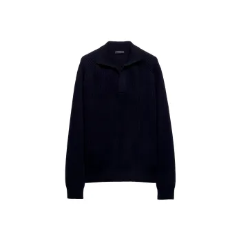 PRADA SS24 Cashmere Sweater Men's Blue