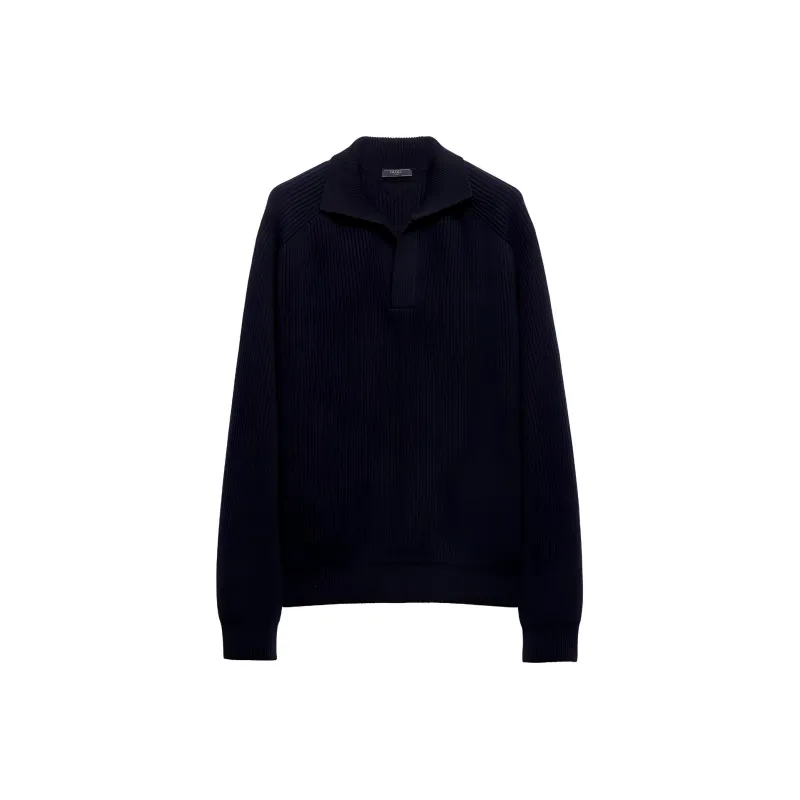 PRADA SS24 Cashmere Sweater Men's Blue-0