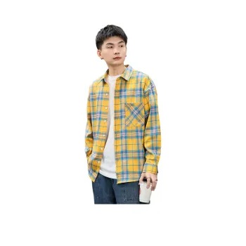 Tonlion Long Sleeved Shirt Men's Bright Yellow