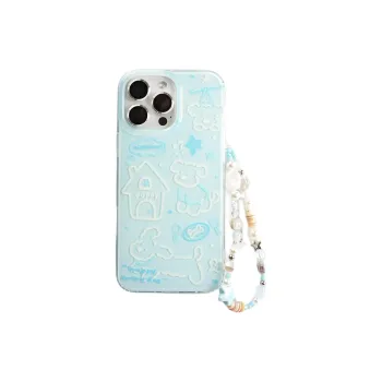 Wei Xin Acrylic Material Line House Puppy Bracelet Phone Cases Compatible With IPhone 16/15 Pro Max/Apple 13/14 Pro/Max