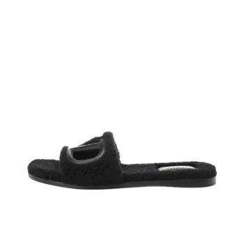 Valentino VLogo Cut Out Square Open Toe Slides Women's