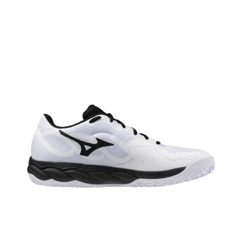Mizuno WAVE ENFORCE COURT CC Anti Slip Wear Resistant Low Top Tennis Shoes Men's White Black-1