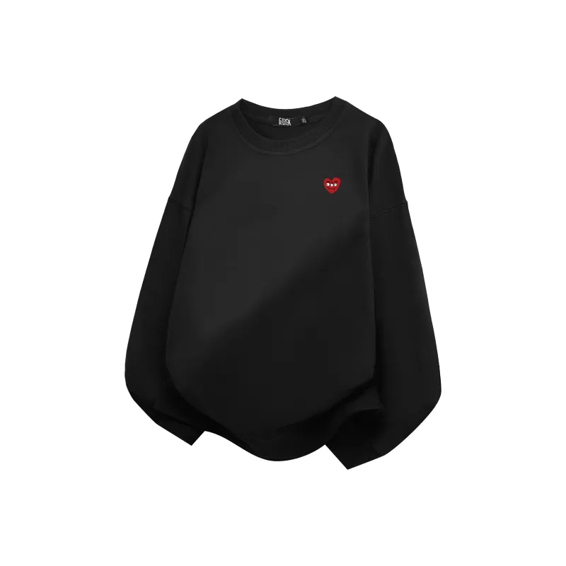GXXX Heart Long Sleeved Crew Neck Sweatshirt Unisex-24