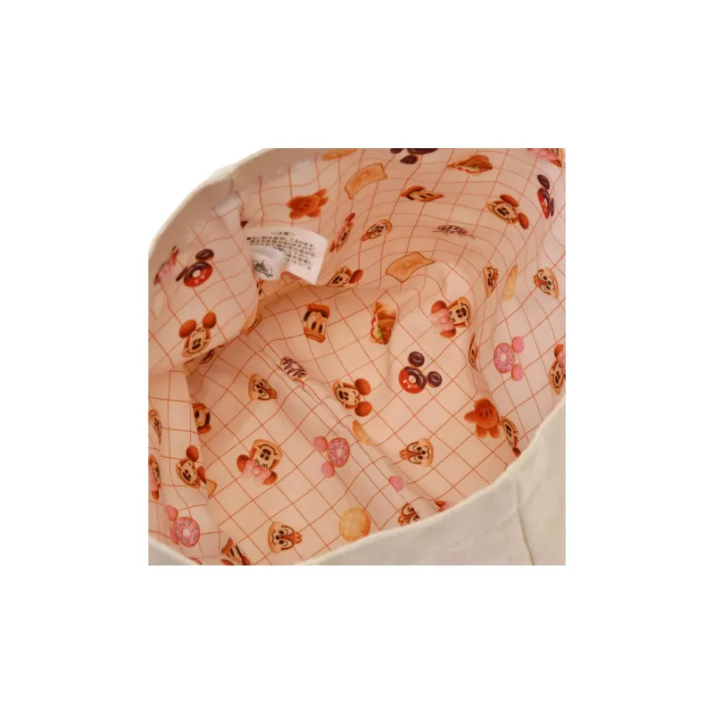 Disney Polyester With Cotton Tote Bag, Shopping Bag, Handbag Small Size Women's Beige-5
