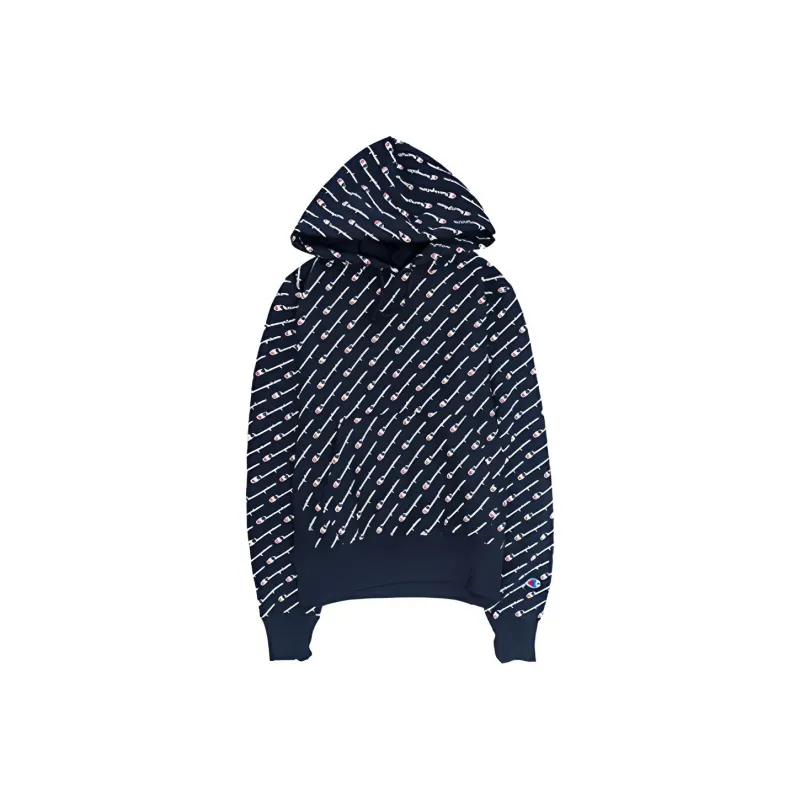 Champion Hooded Loose Fit Regular Sweatshirt US Version Unisex Navy Blue-0