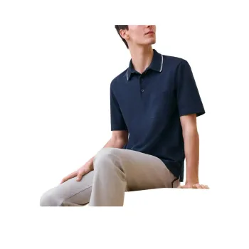 HERMES FW24 Polo Shirt Men's Navy