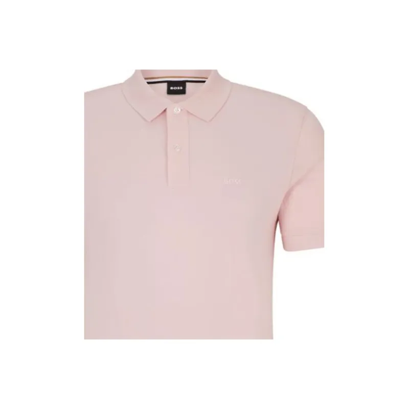 HUGO BOSS Polo Shirt With Embroidered Logo Polo Shirt Men's Pink-1