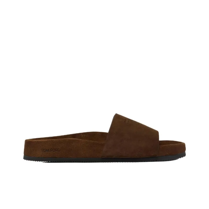 TF Slide Slippers Men's Dark Brown-1
