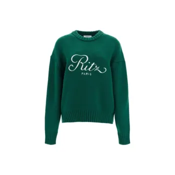 FRAME X Ritz Paris Logo Embroidered Pullover