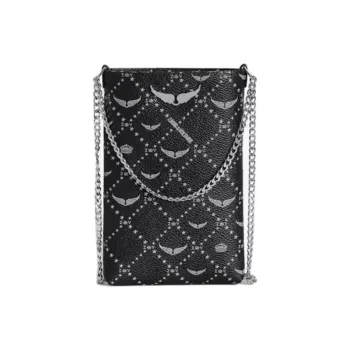 Zadig & Voltaire Polyurethane Cell Phone Pouch Women's Black