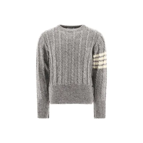 THOM BROWNE 4 Bar Crewneck Knitted Jumper