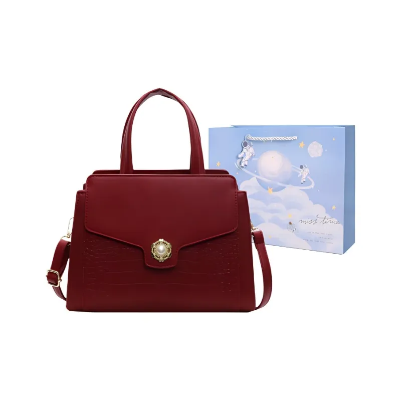 Duoluplo Doron Paul PU Handbag Women's Black/Burgundy/Blue-5