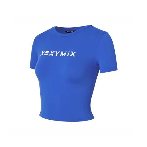 XEXYMIX Yoga T Shirt Women's Nautical Blue
