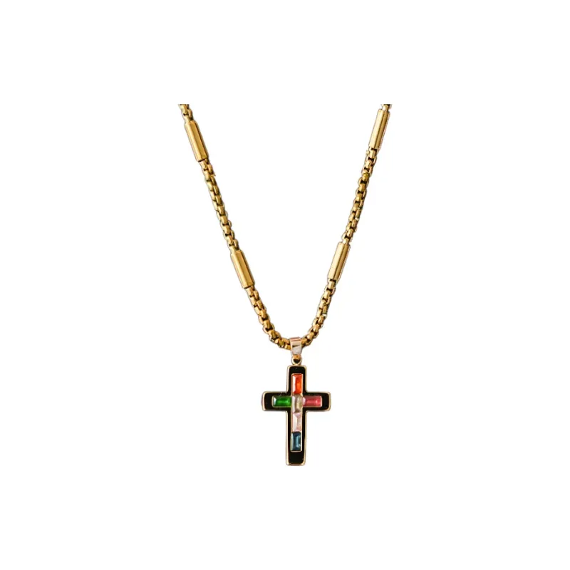 PUENTE Titanium Steel Collarbone Chain Men's-0