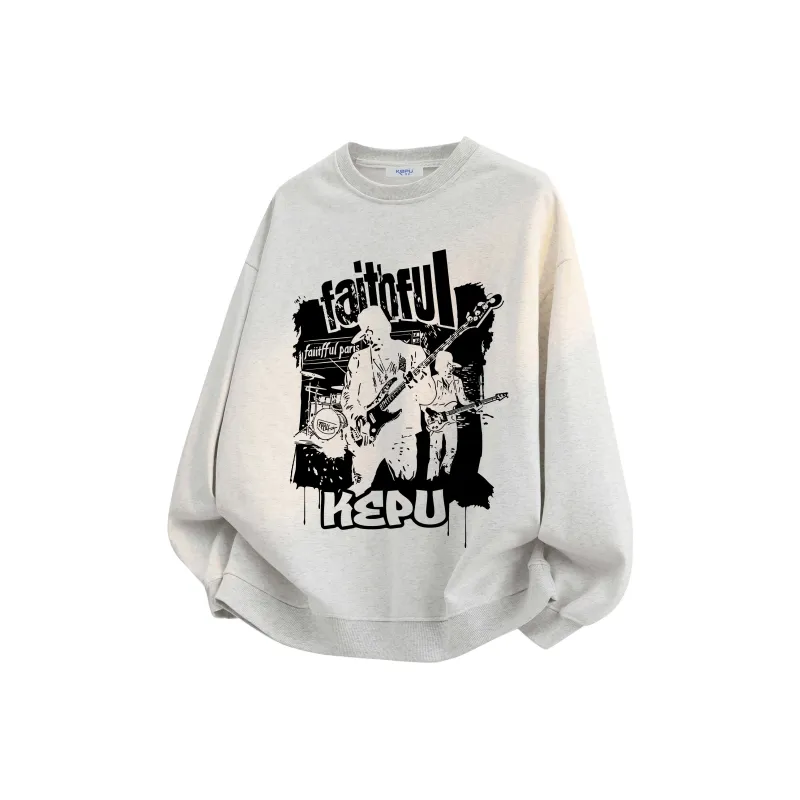 Kepu Fleece Lined Hoodies & Sweatshirts Unisex-12
