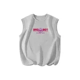 [100% cotton, Skin-Friendly]Heather Gray (Center Logo)