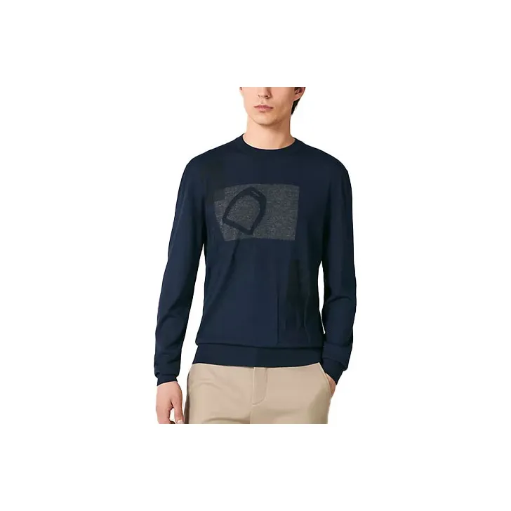 HERMES Sweaters Men Navy Blue-0