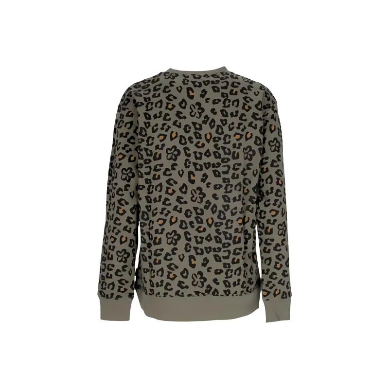Vans FLORAL ANIMAL CREW Sweatshirt Women's Gray Green-1