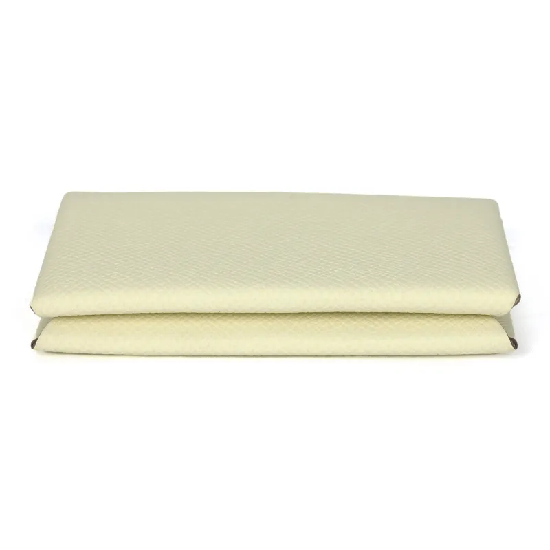 HERMES Calvi Epsom Leather Coin Purse Wallets Card Holders Regular Women's Milton Yellow-3
