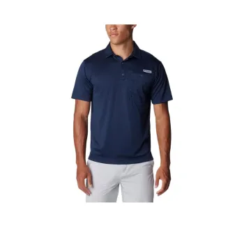Columbia Flycaster Polo Shirt Men's Marine Blue