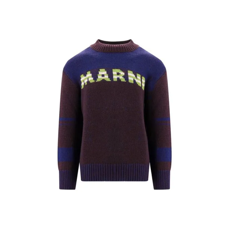 MARNI Logo Intarsia Crewneck Jumper-0