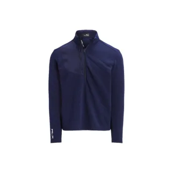 Polo Ralph Lauren FW23 Half Turtleneck Loose Fit Long Sleeved Knitwear Men's Marine Blue
