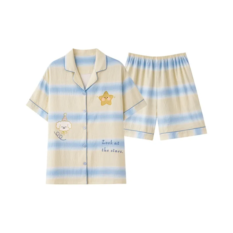 XIAFENYAN Pajama Set Women's Apricot-0