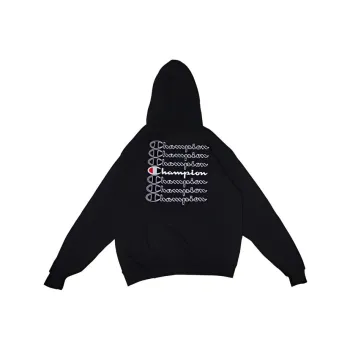 Champion Uologo Hooded Loose Fit Sweatshirt US Version Unisex Black