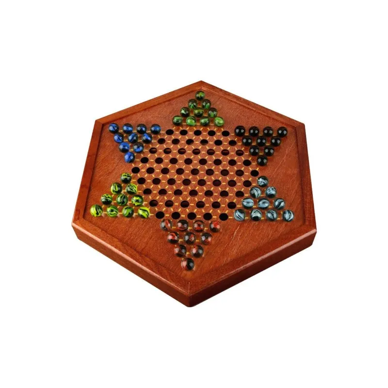 Lezhi By Me Solid Wood China Drawer Glass Bead Number Hexagon Board Games-4