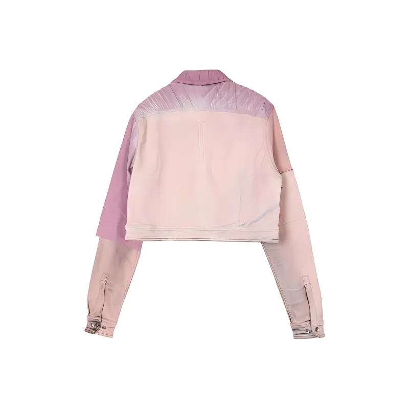 Rick Owens DRKSHDW Giacca Denim Cropped Jacket 'Faded Pink'-1