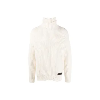 DSQUARED 2 High Neck Logo Patch Jumper