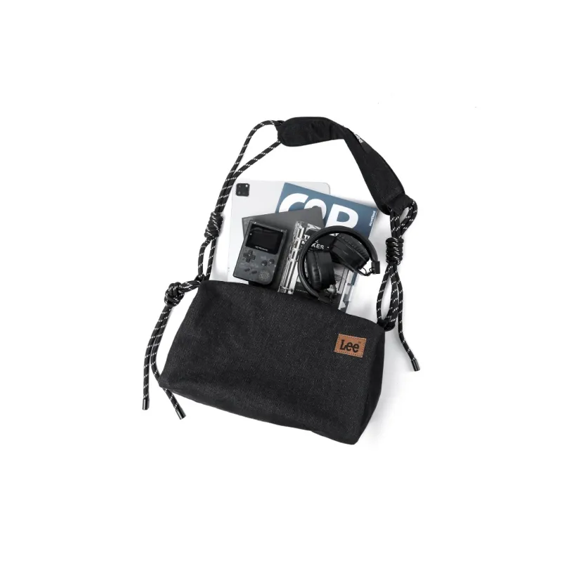 Lee Denim Versatile Sling Bag, Sports Shoulder Bag, Crossbody Bag Regular Unisex Black/Denim Blue/Khaki-2