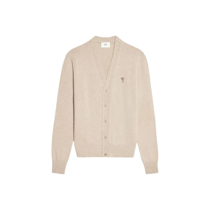 AMIPARIS Logo Embroidered Button Up Knitted Cardigan-0