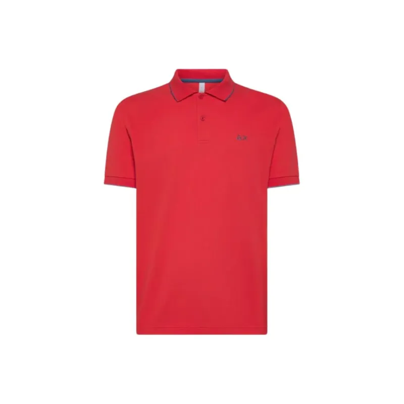 SUN68 Logo embroidered Polo Shirt-0