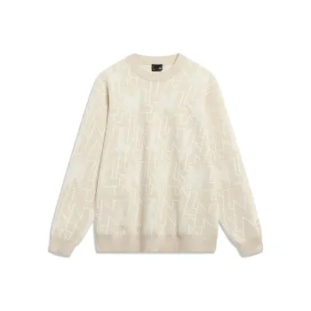 LiNing Sports Trend Series Knitwear Men's Light Creamy Brown