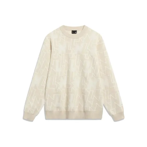 LiNing Sports Trend Series Knitwear Men's Light Creamy Brown