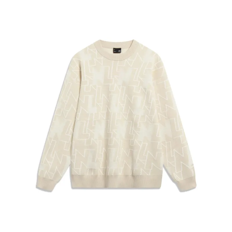 LiNing Sports Trend Series Knitwear Men's Light Creamy Brown-0