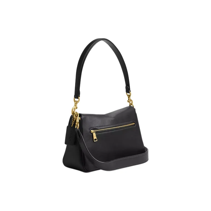 COACH Soft Tabby Leather Handbag, Shoulder Bag Medium Size Women's Black-1