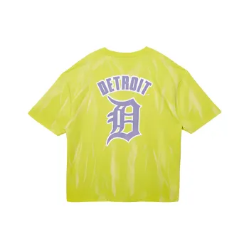 New Era Crew Neck Fitted Straight Short Sleeved T Shirt Unisex Neon Green
