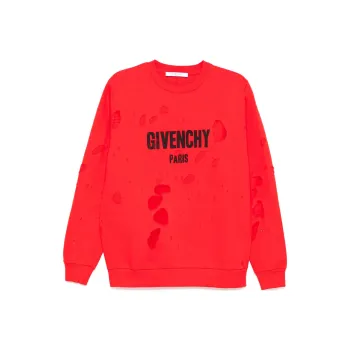 Givenchy Distressed Logo-print Sweatshirts