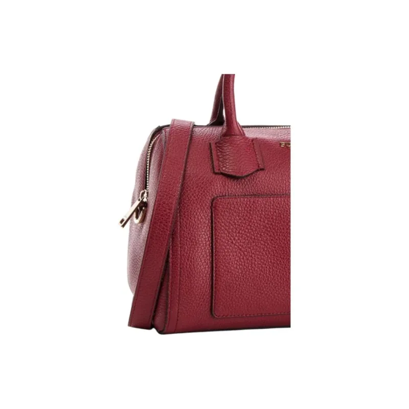 Furla Alba Leather Shoulder Bag, Crossbody Bag, Handbag Small Size Women's Dark Red-4