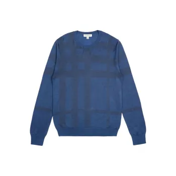 Burberry Sweaters Men Blue