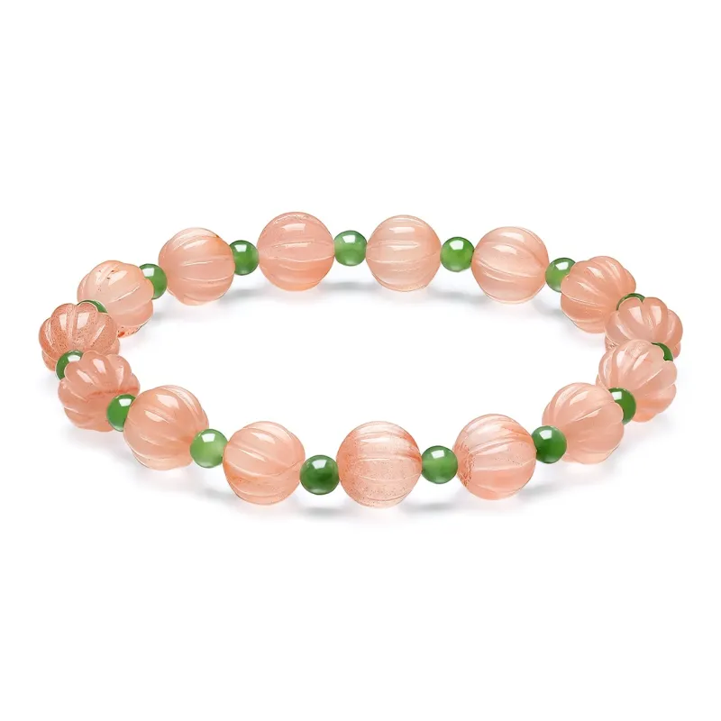 Cuiya Golden Building Natural Agate Jade Bracelets Women's-0