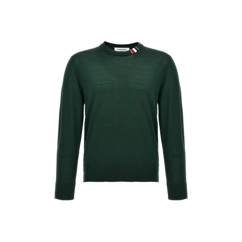 THOM BROWNE Rwb Stripe Detailed Crewneck Jumper-0