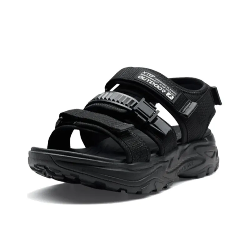XTEP Skyward Beach Sandals Men Black-1