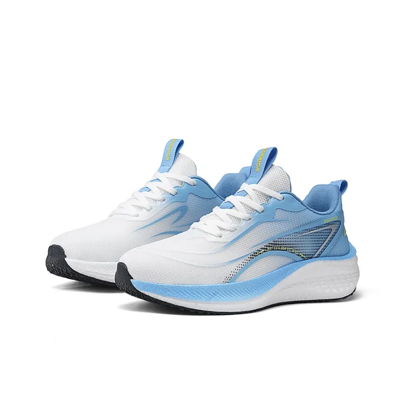 Warrior Abrasion Resistant Slip Resistant Low Top Physical Fitness Test Physical Exam Running Shoes Men's White Blue-2
