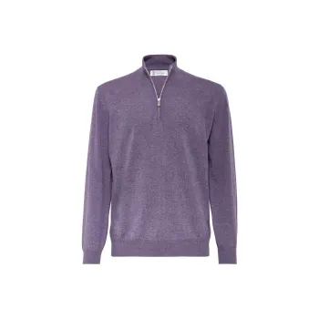 Brunello Cucinelli Funnel Neck Knitted Polo Shirt