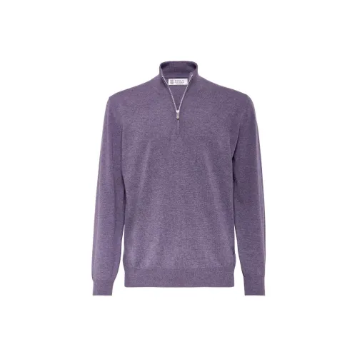 Brunello Cucinelli Funnel Neck Knitted Polo Shirt